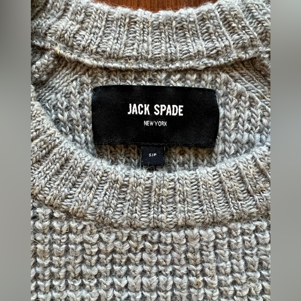 Jack Spade Crewneck Sweater in Light Grey Size Small - Picture 4 of 8